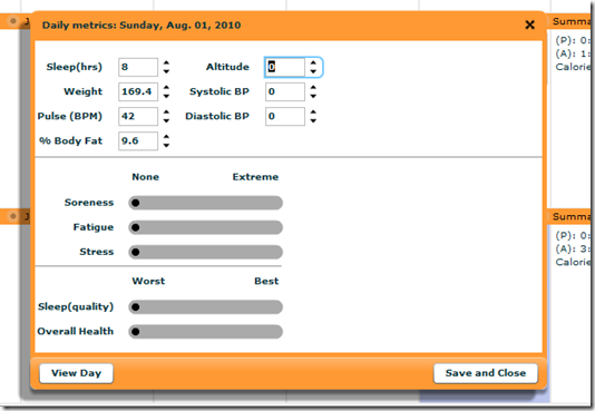 Training Peaks Daily Metrics