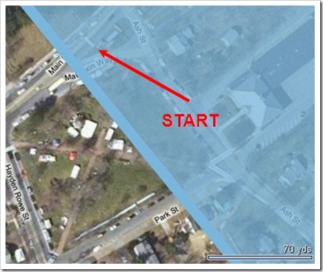 Boston Marathon Start Line Satellite