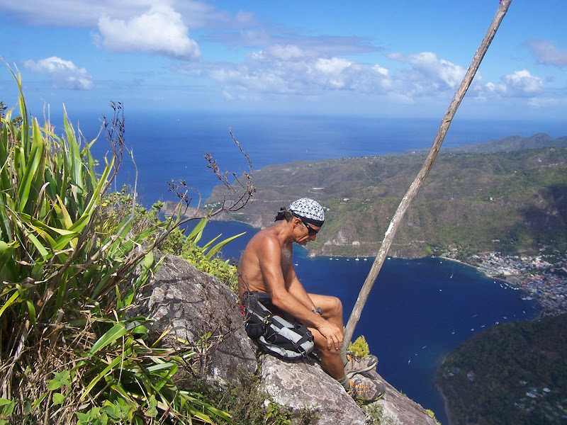 Marc on the Petit Piton
