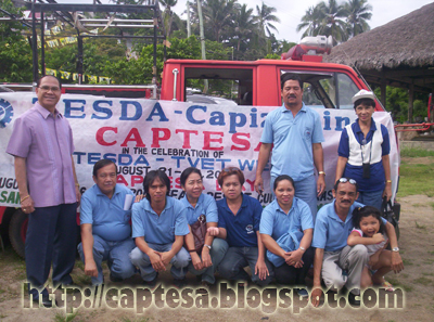 CAPTESA President Dr. Expedito A. Seneres with TESDA Provincial Director Victor Gallego and Staff of TESDA Capiz Provincial Office during the CAPTESA Day at Flatrock Beach Resort