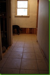 finished tile in the bathroom tile