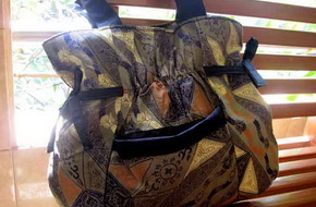 Tas Batik: Biru Tali Pita