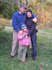 Family apple picking in Quebec
