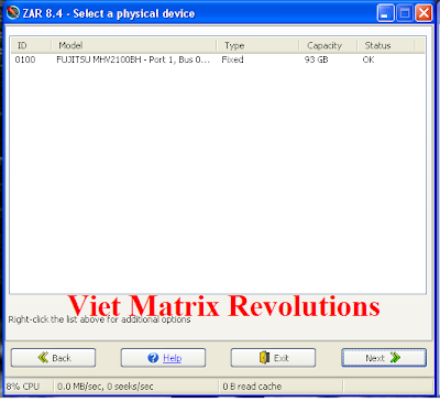 Phục hồi thẻ nhớ - Viet Matrix Revolutions Phục hồi thẻ nhớ - Viet Matrix Revolutions