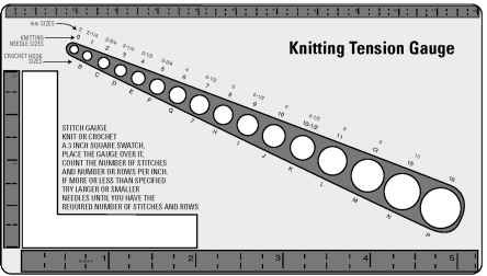 Knitting Stitches Per Inch Chart