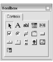 You use the tools in the Toolbox to add controls to a UserForm.