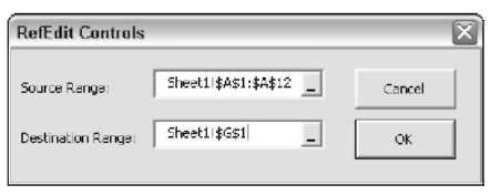 Two RefEdit controls. 