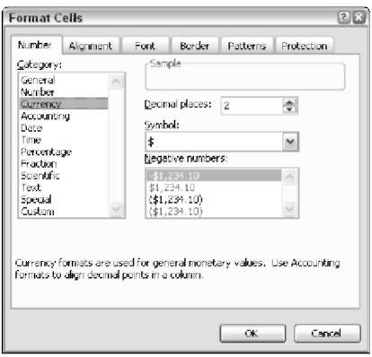 Using the Format Cells dialog box for advanced formatting options.