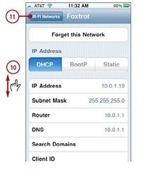 Scroll the screen to review the network's information,Tap Wi-Fi Networks to return to the Wi-Fi Networks screen.