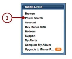 Click the Power Search link in the QUICK LINKS section located along the right side of the Home page.