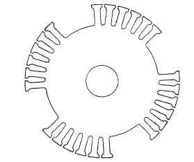 Induction synchronous motor lamination. Induction synchronous motor lamination.