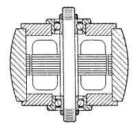 Rotor outer-ring spacer, with stator mount as inner ring.