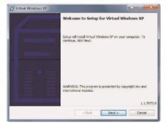 The Windows XP mode installer.