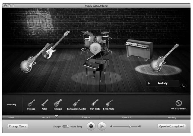 Automatic Composition with Magic GarageBand (MacBook)