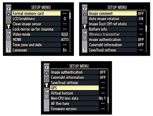Visit the Setup menu to start customizing your camera.