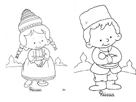 Outfit of Russia, free coloring pages