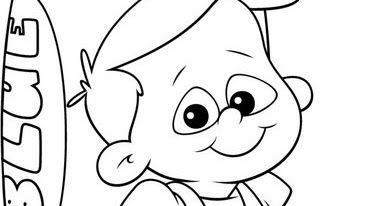 Pinto Dibujos: Niño y crayola para colorear