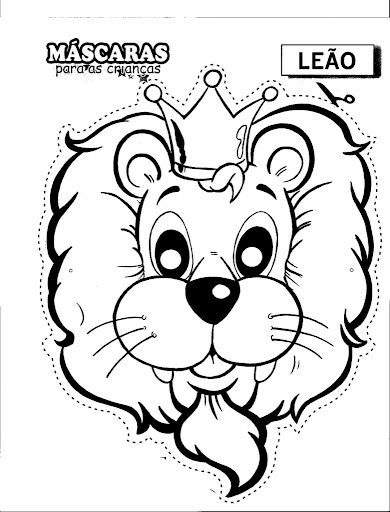 為孩子們的著色頁: Lion Mask - free coloring pages