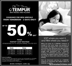 Tempur-Clerance-Sale-Singapore-Warehouse-Promotion-Sales