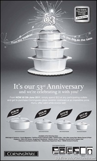 Corningware-53rd-Anniversary-Promotion-Singapore-Warehouse-Promotion-Sales