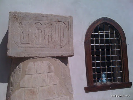 Left: Temple ruins, Right: Mosque window