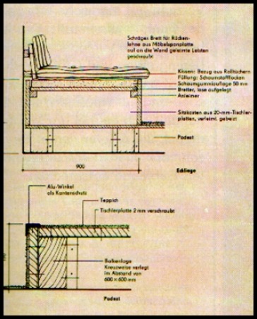 DDR - Wohnen 1982 - Verlag für die Frau, Seite 13 ISSN 0138-2810- Skizze Eckliege-322x400