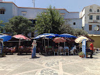 Tomando el te en la plaza de Chauen