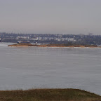 Вид острова Батарея с левого берега реки