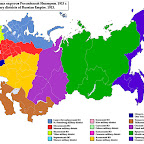 Карта военных округов Российской империи 1913 г.