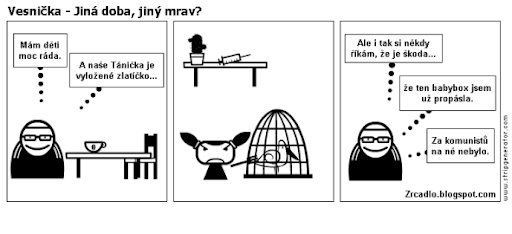 Komiks Vesnička - Jiná doba, jiný mrav.