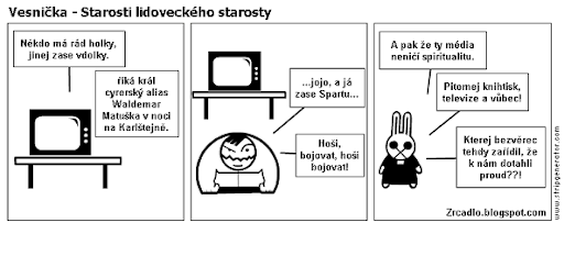 Komiks Vesnička - Starosti lidoveckého starosty.