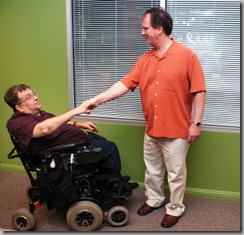Two businessmen shaking hands