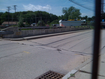 Pawtuxet River bridge damaged by flood