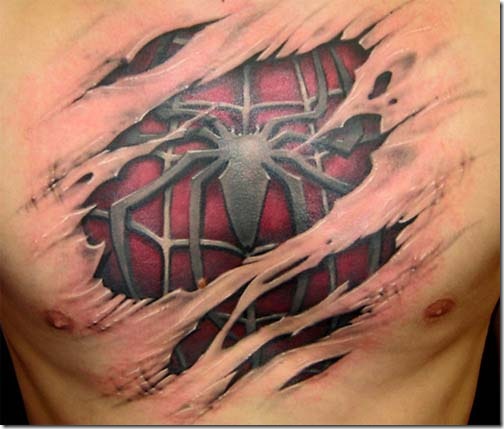 Spiderman Tattoo Chest. LOL Tattoos