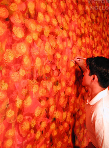 Victor Angelo at work on the Born of Fire