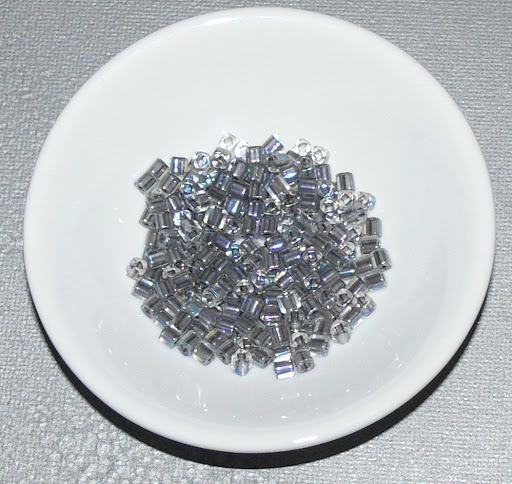Toho Cubes - 4mm Crystal/Grey PER GRAM
