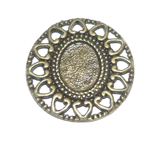 Antique Bronze Pendant Tray -  Oval