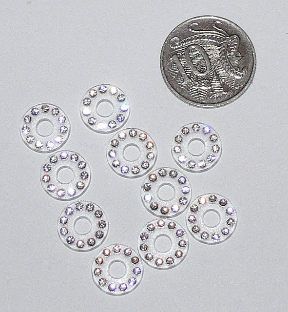 Swarovski 12mm Acrylic Crystal Ring Set Clear