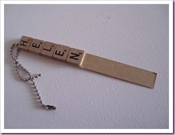 Scrabble keyring