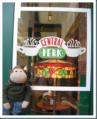 Monkey outside Central Perk