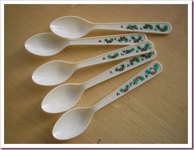 empty choc spoons