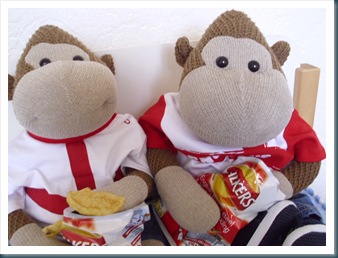 Tucking into Walkers World Cup Roast beef and Yorkshire Pudding Crisps