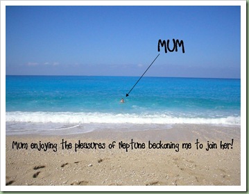 Mum in the sea