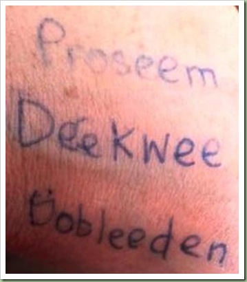Simple Czech Phrases written on the back of my hand Simple Czech Phrases written on the back of my hand