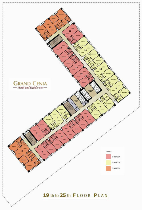 Grand Cenia Condotel and Residences 19th to 25th Floor Plan