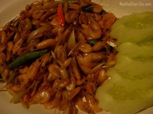 กุ้งฝอยทอดเกลือ - สุกี้เรือนแพ