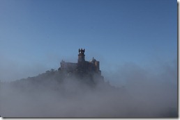 The National Palace of Pena with Fog in the foreground