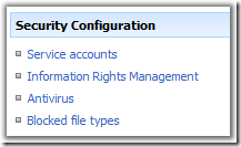 Blocked file types