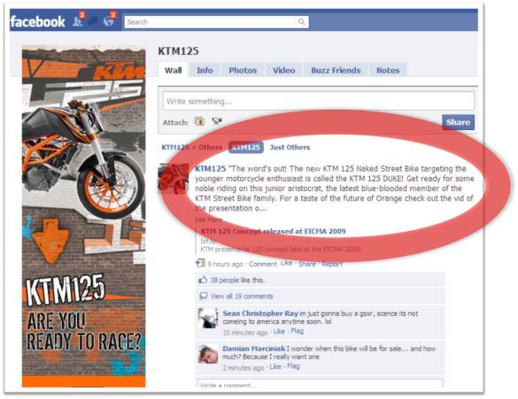 The KTM 125 Fanpage on Facebook has now broken the news that the 125 cc 