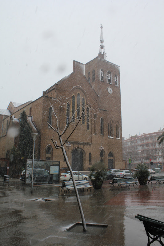 Nevada a la Plaça de Sant Josep